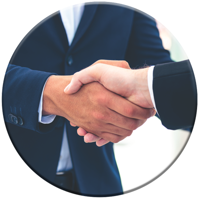 Rotarians shaking hands